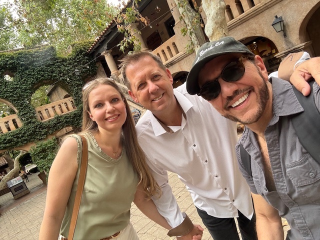 Brett Labit, Glenn Scarpelli, and Lera Gavrilova at Tlaquepaque Arts & Shopping Village